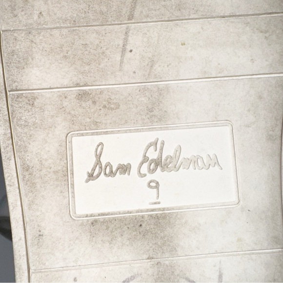 Sam Edelman Ethyl Low Top Leather Sneaker White Classic Minimalist Sz 9 - Picture 6 of 10